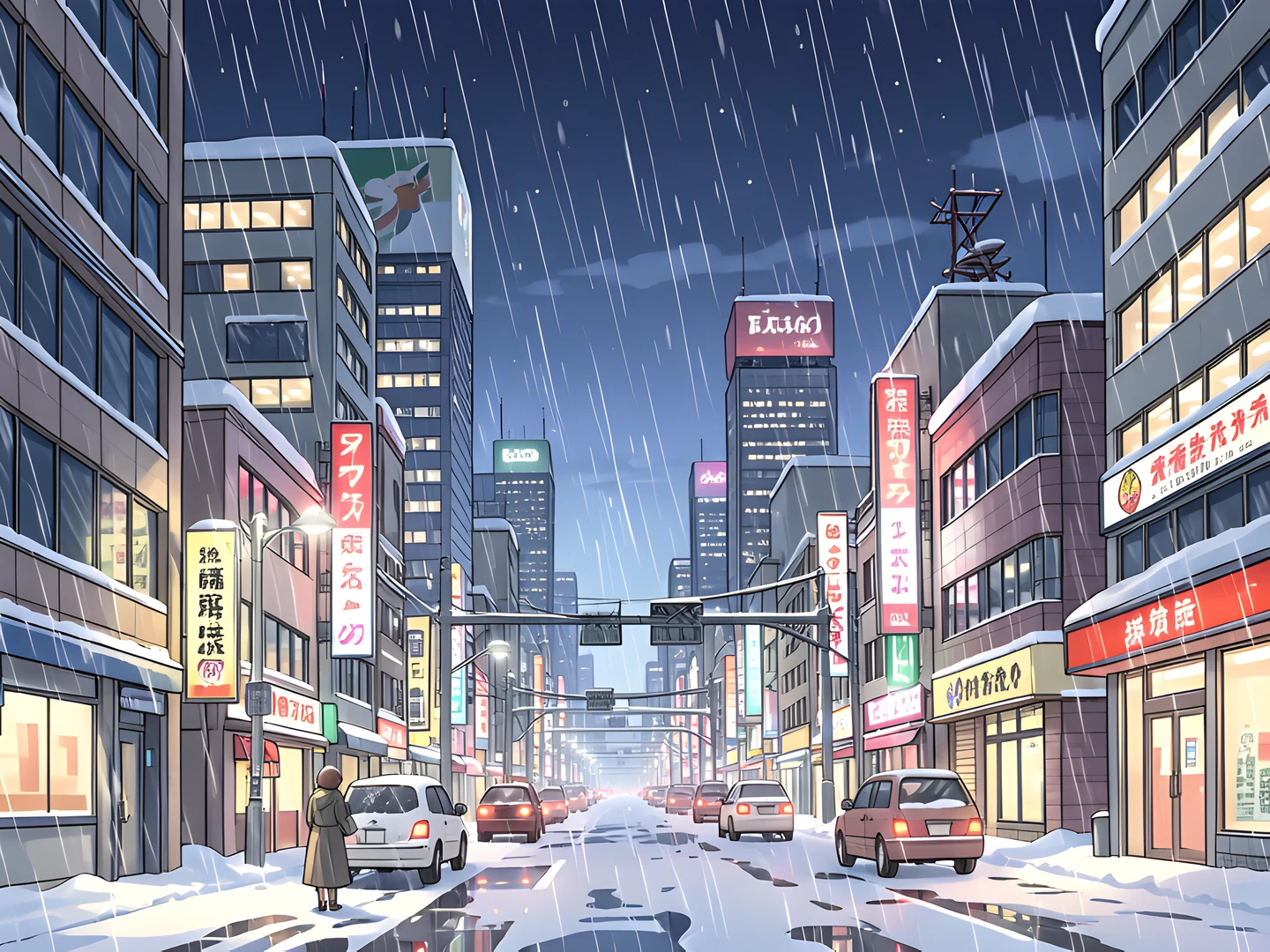 Rainy Cityscape