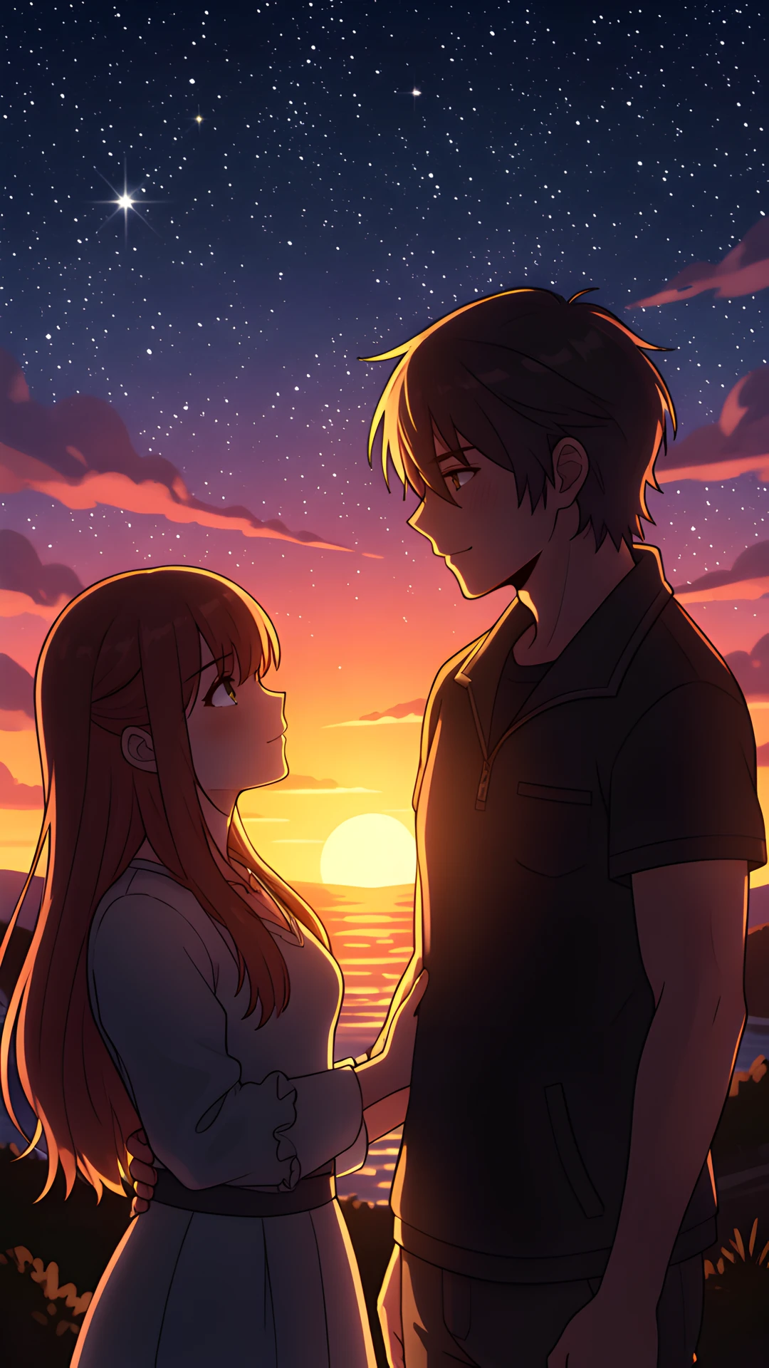 Golden Sunset Couple