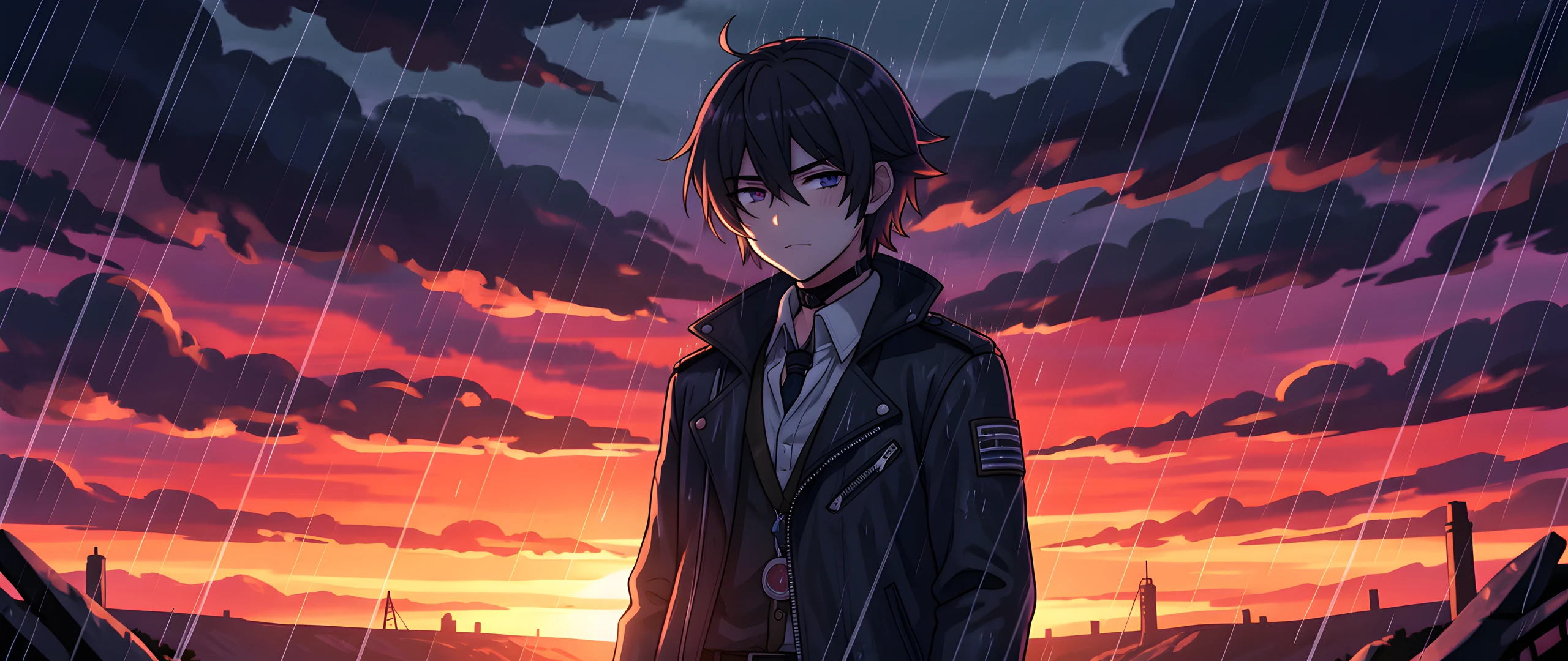 Dark Anime Sunset