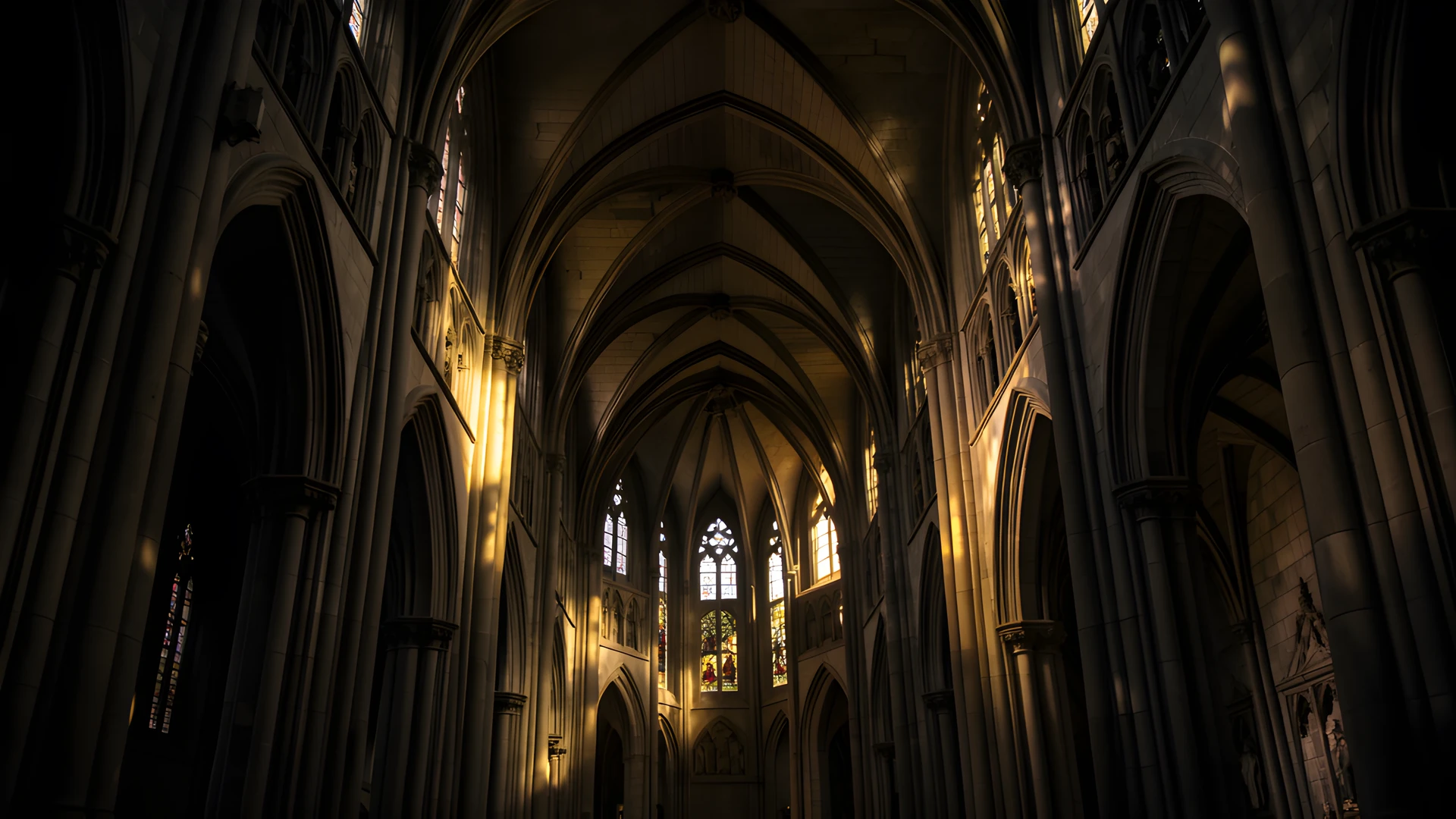 Gothic Cathedral Scene