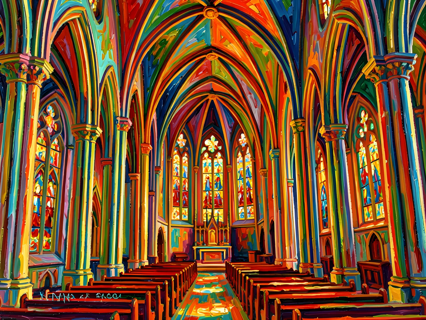 Gothic Church Interior