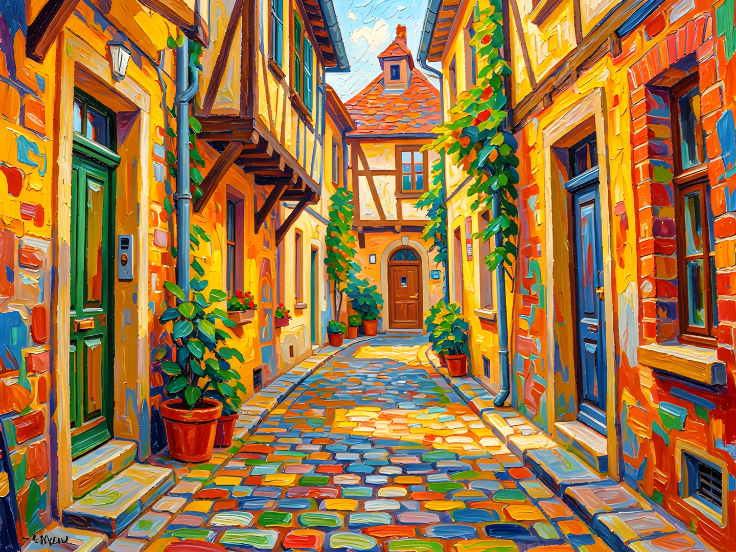 Impressionist Street Scene