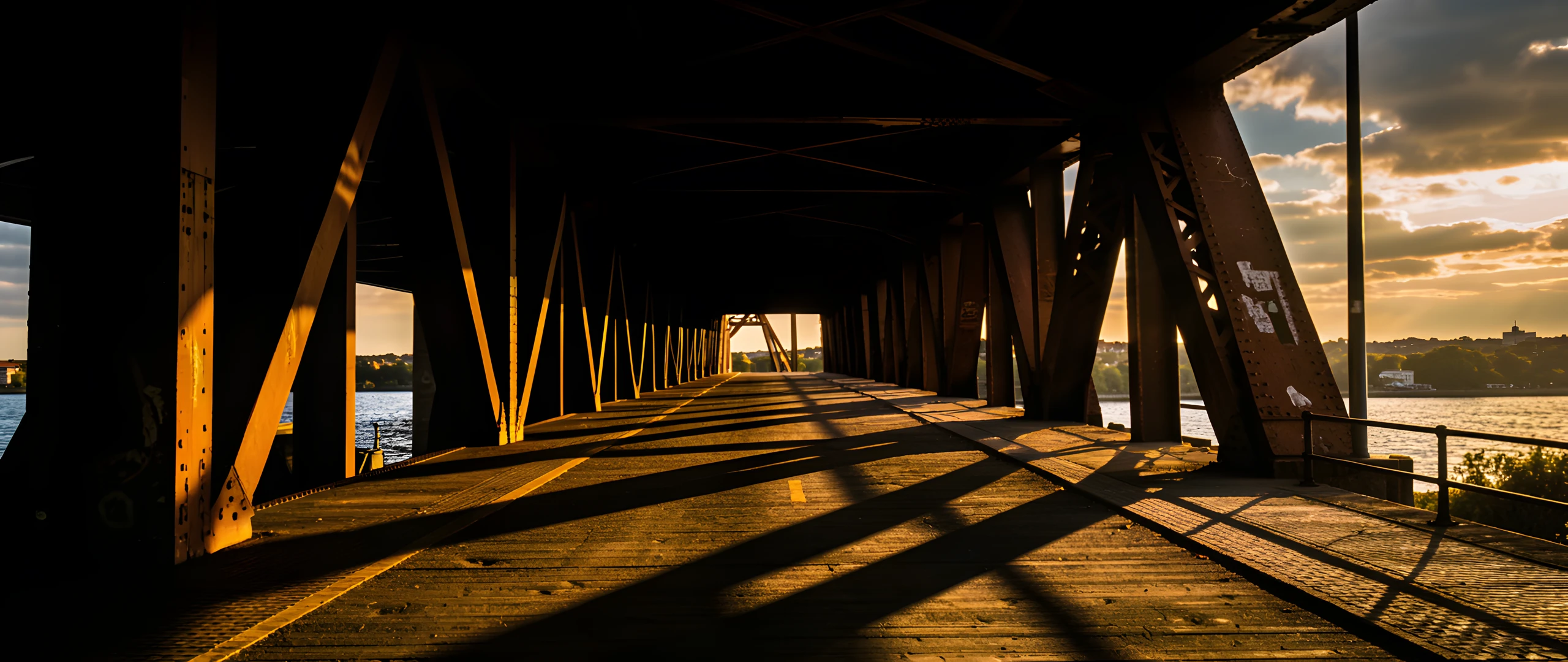 Golden Bridge Shadows