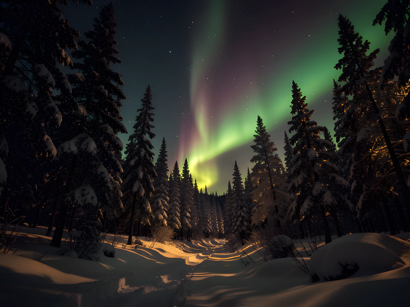 Golden Forest Glow