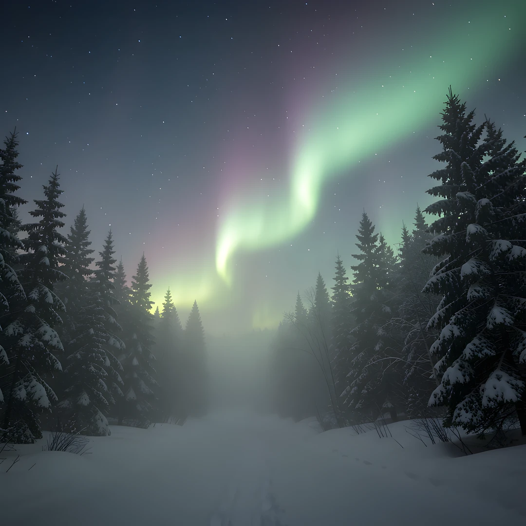 Frozen Twilight Landscape