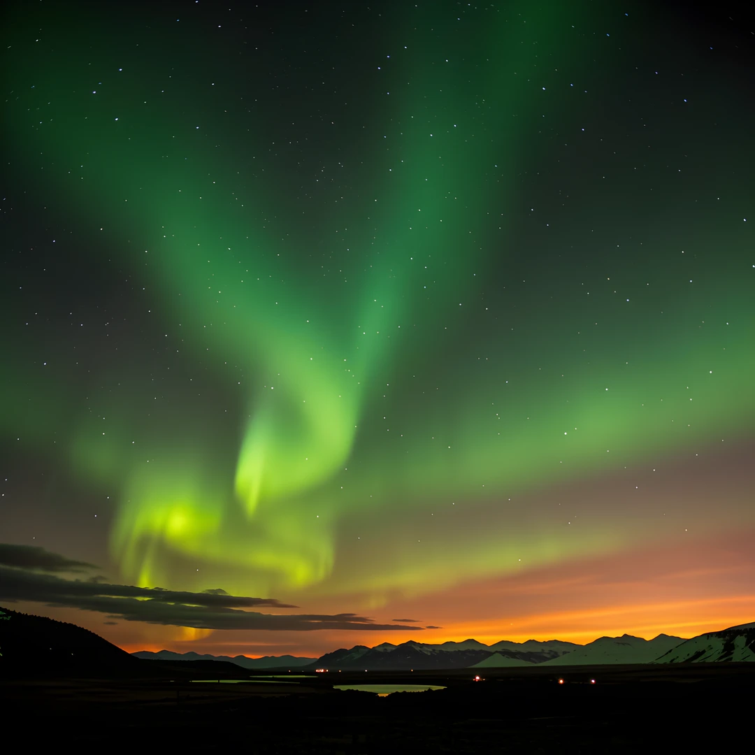 Aurora Green Sky