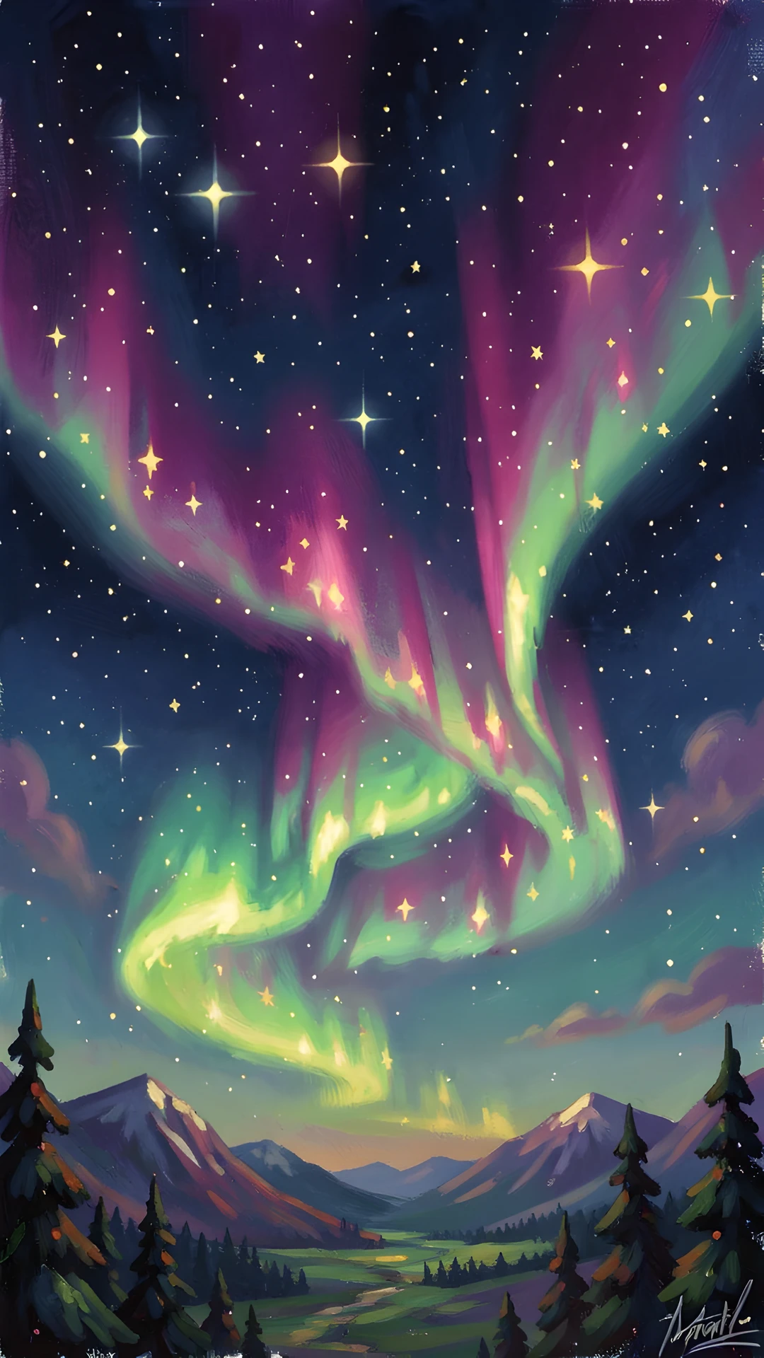 Aurora Night Sky
