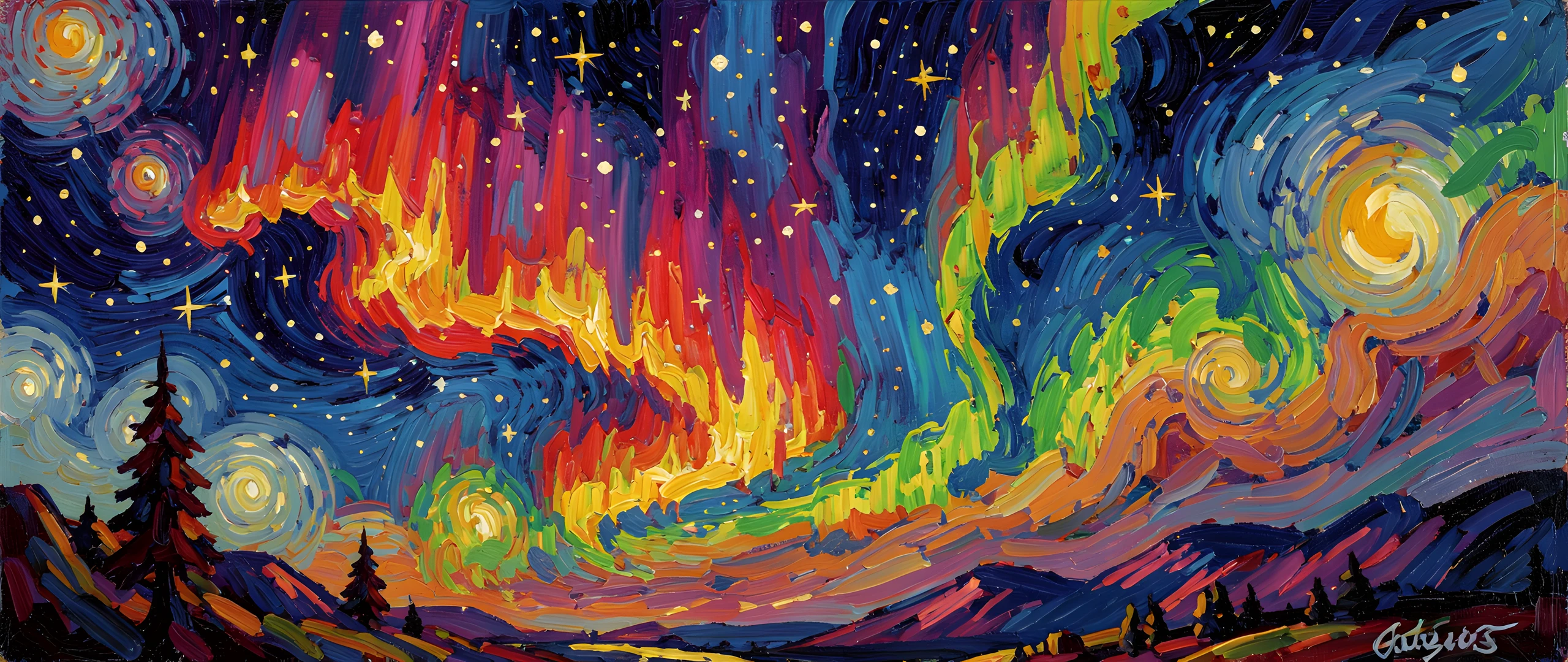 Aurora Brushstrokes