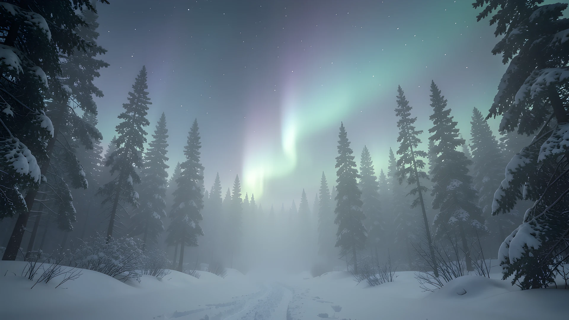 Frozen Forest Glow