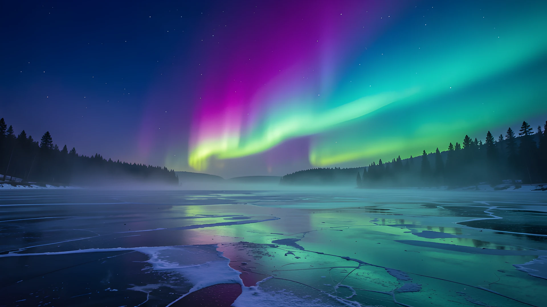 Frozen Northern Lights