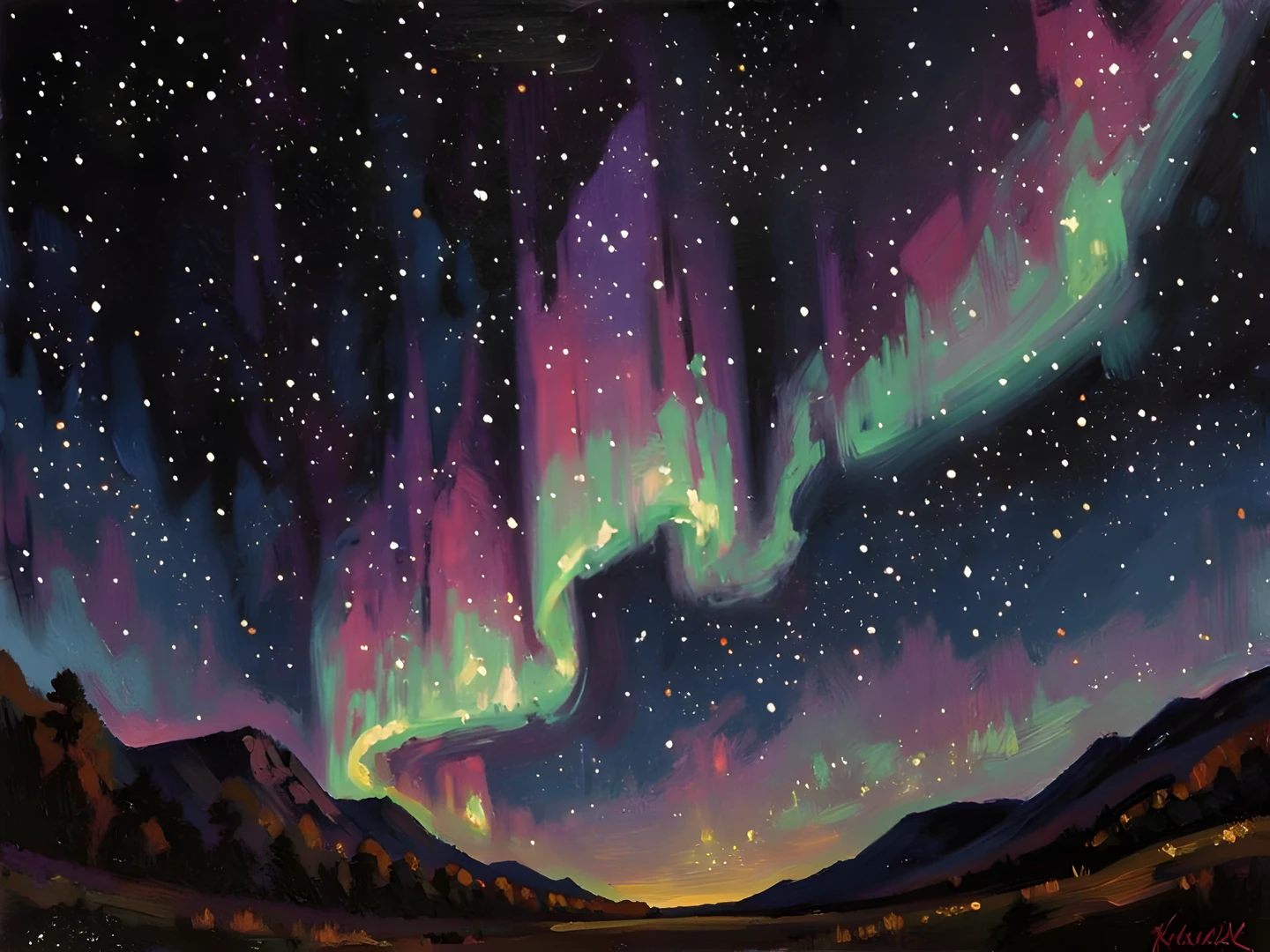 Aurora Night Sky
