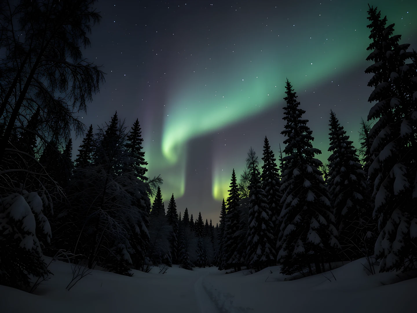 Aurora Forest Glow