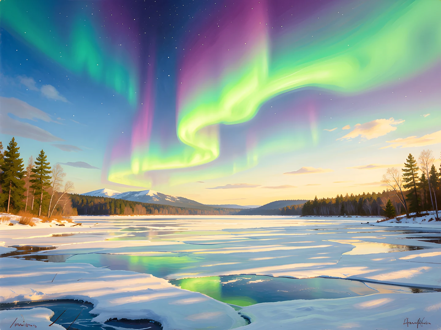 Frozen Lake Reflection