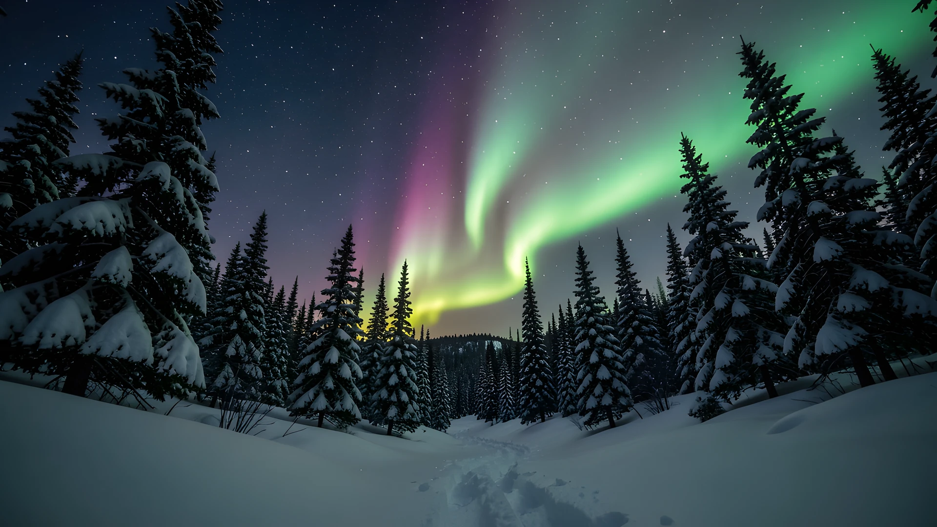 Frozen Aurora Bloom