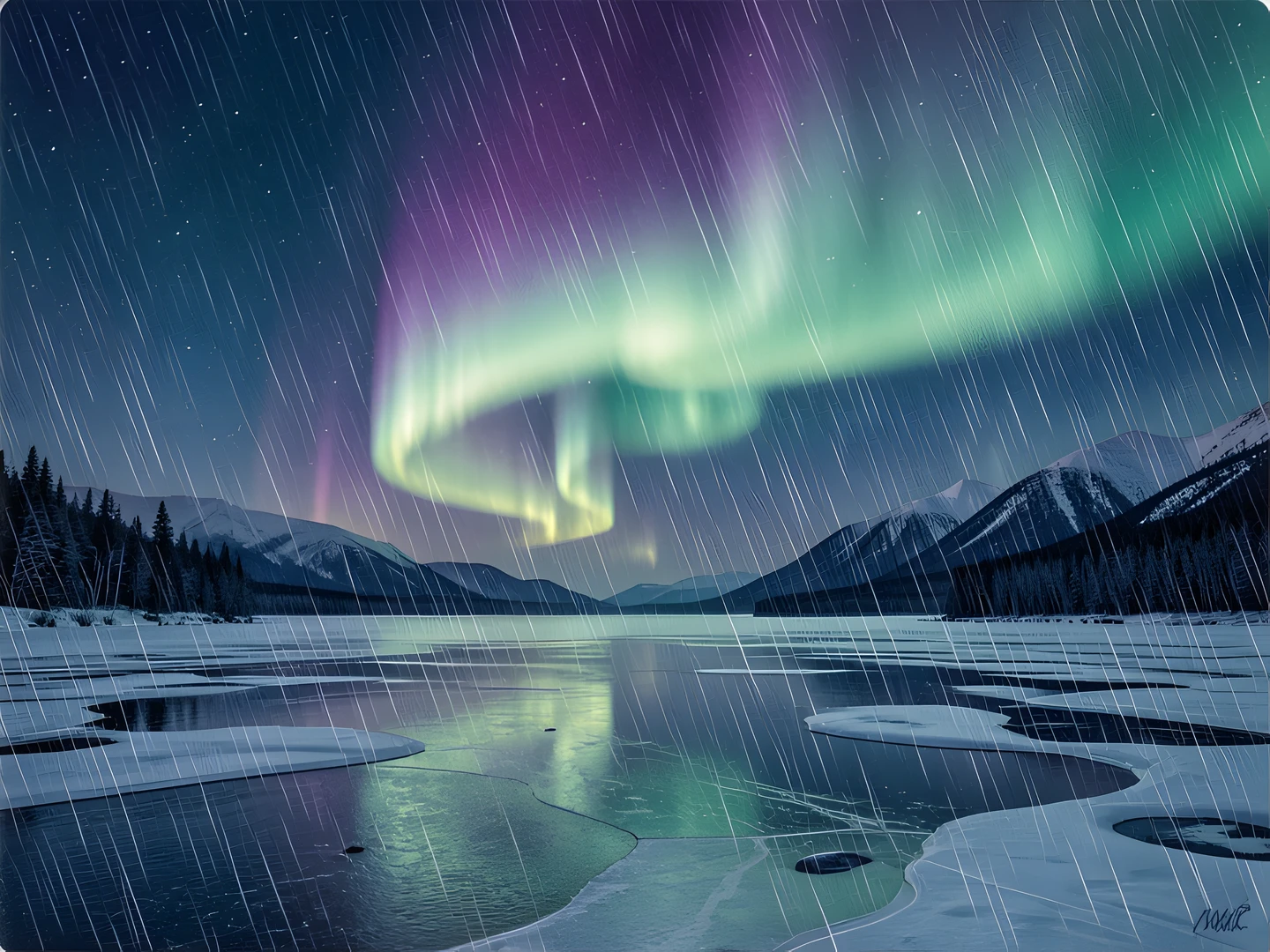 Frozen Aurora Sky