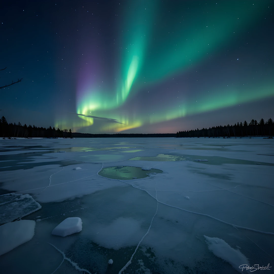 Frozen Northern Lights
