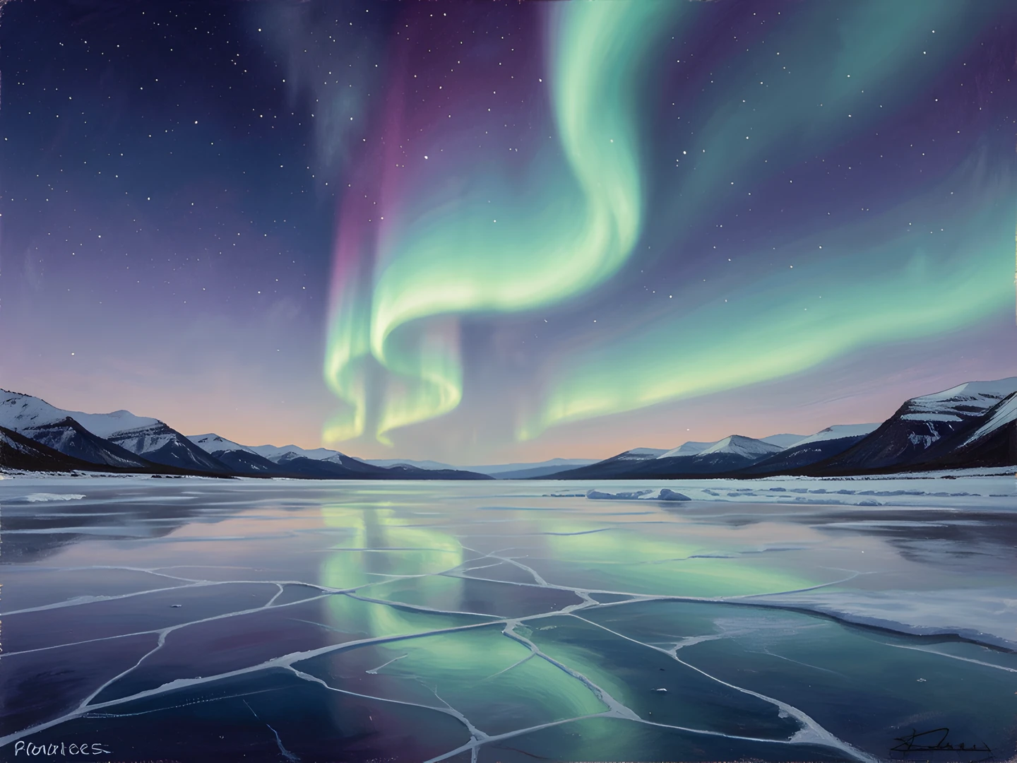 Frozen Northern Lights