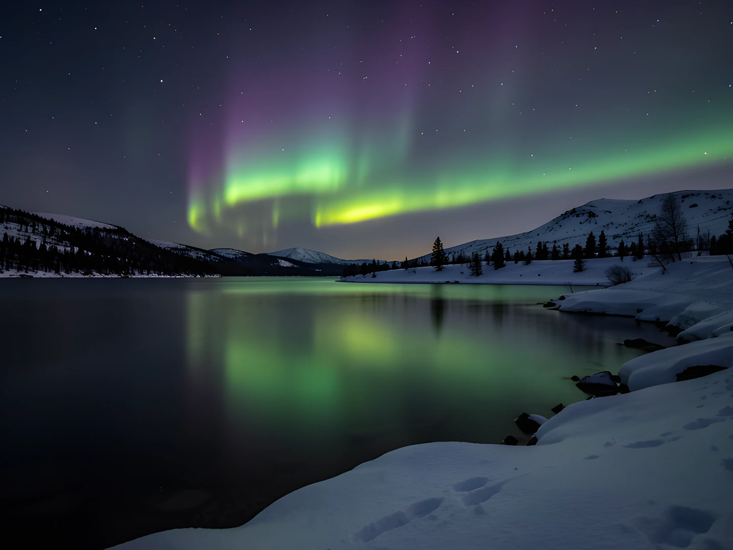 Frozen Northern Lights