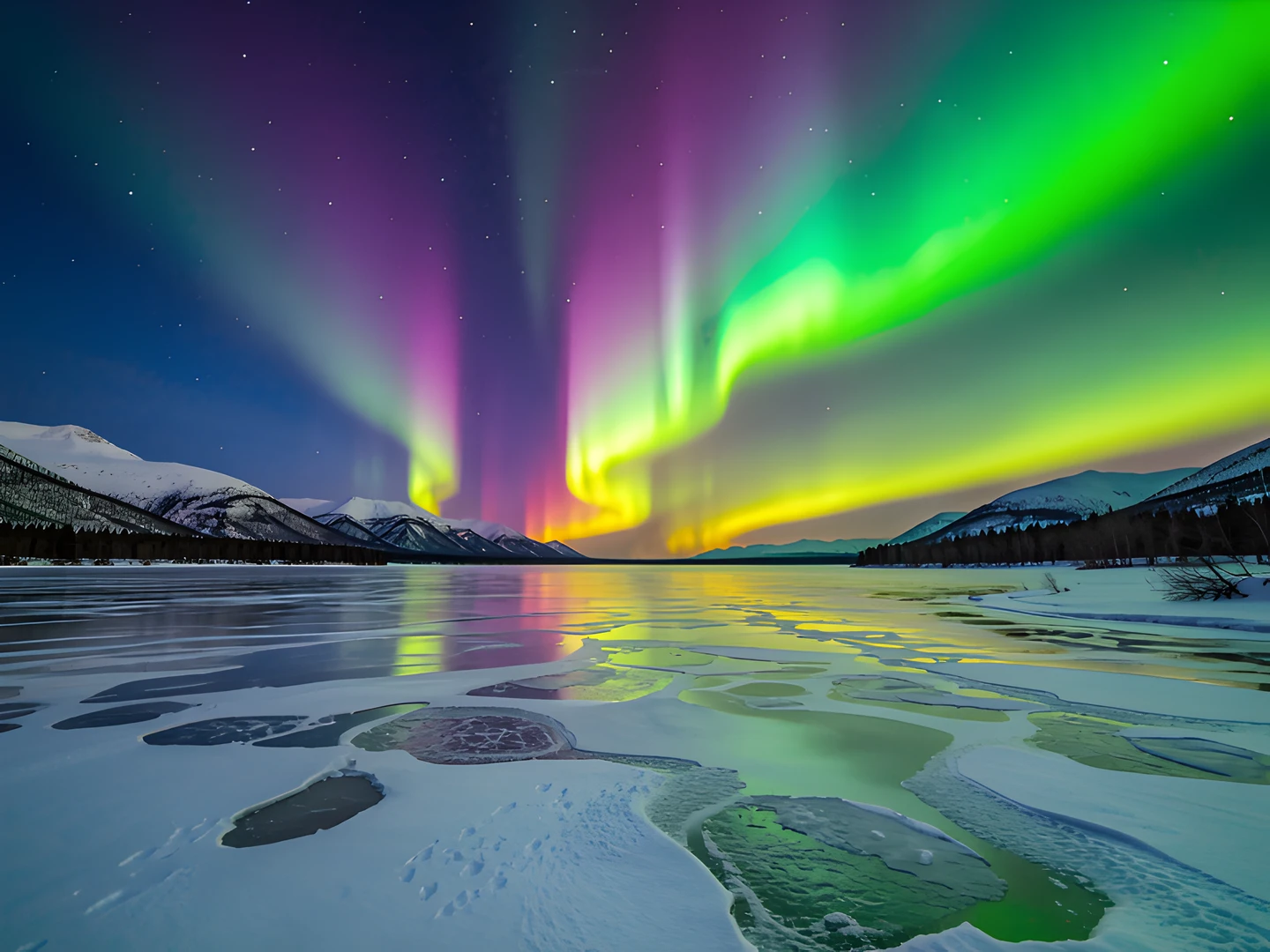 Frozen Northern Lights
