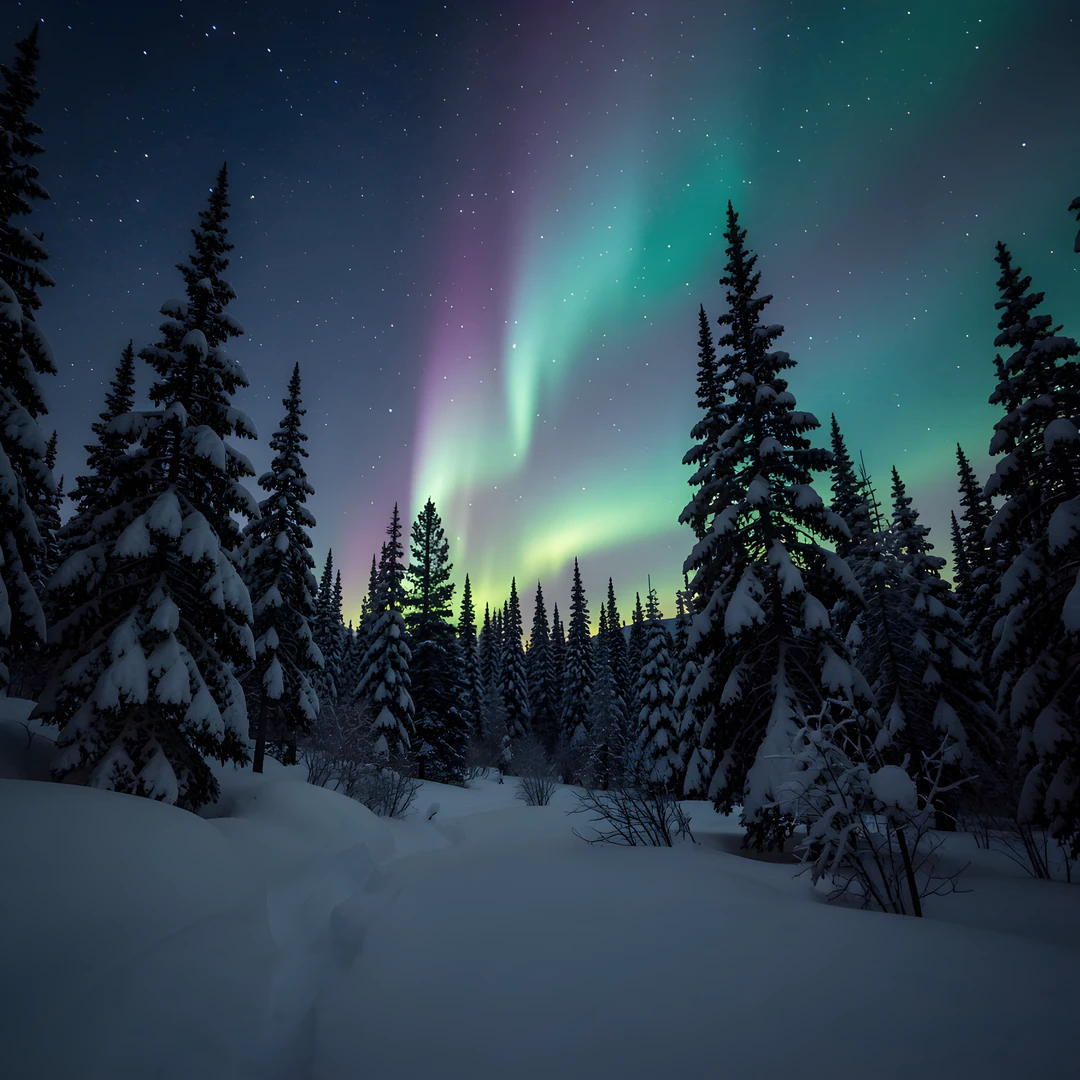 Frozen Starlight Forest