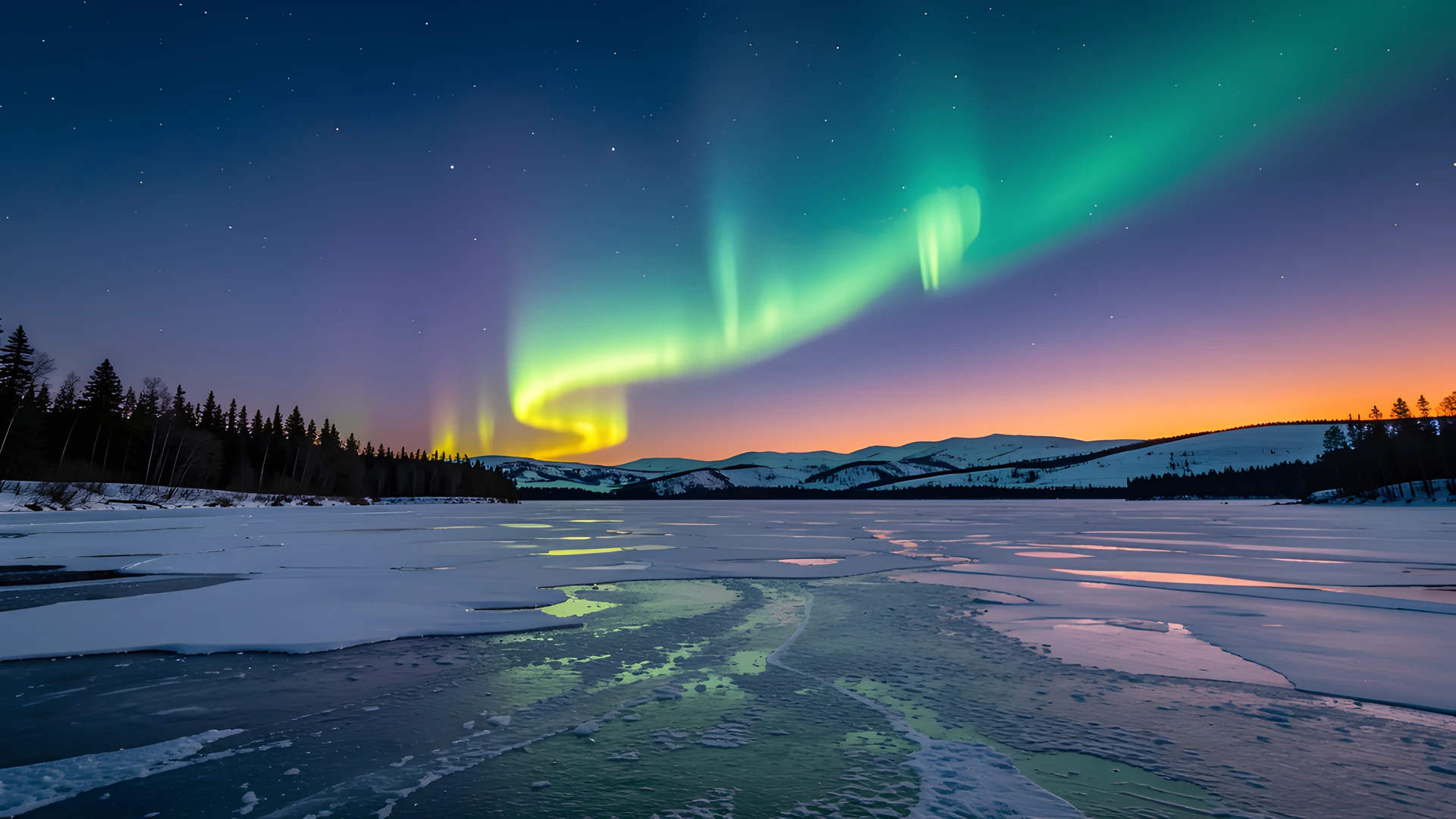 Frozen Northern Lights
