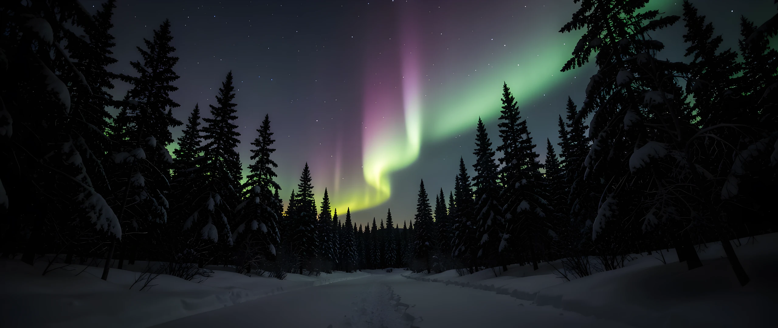 Aurora Forest Glow