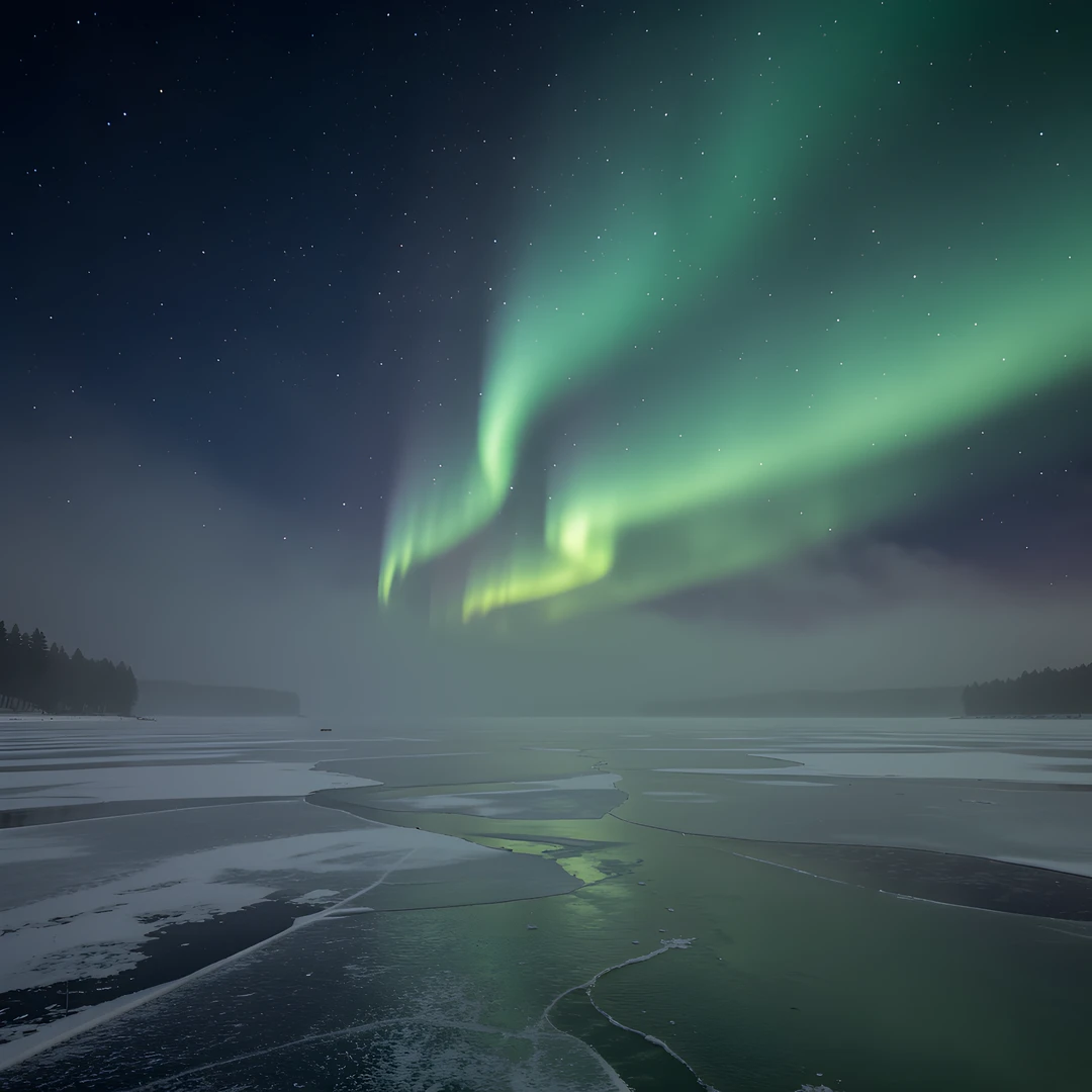 Frozen Northern Lights