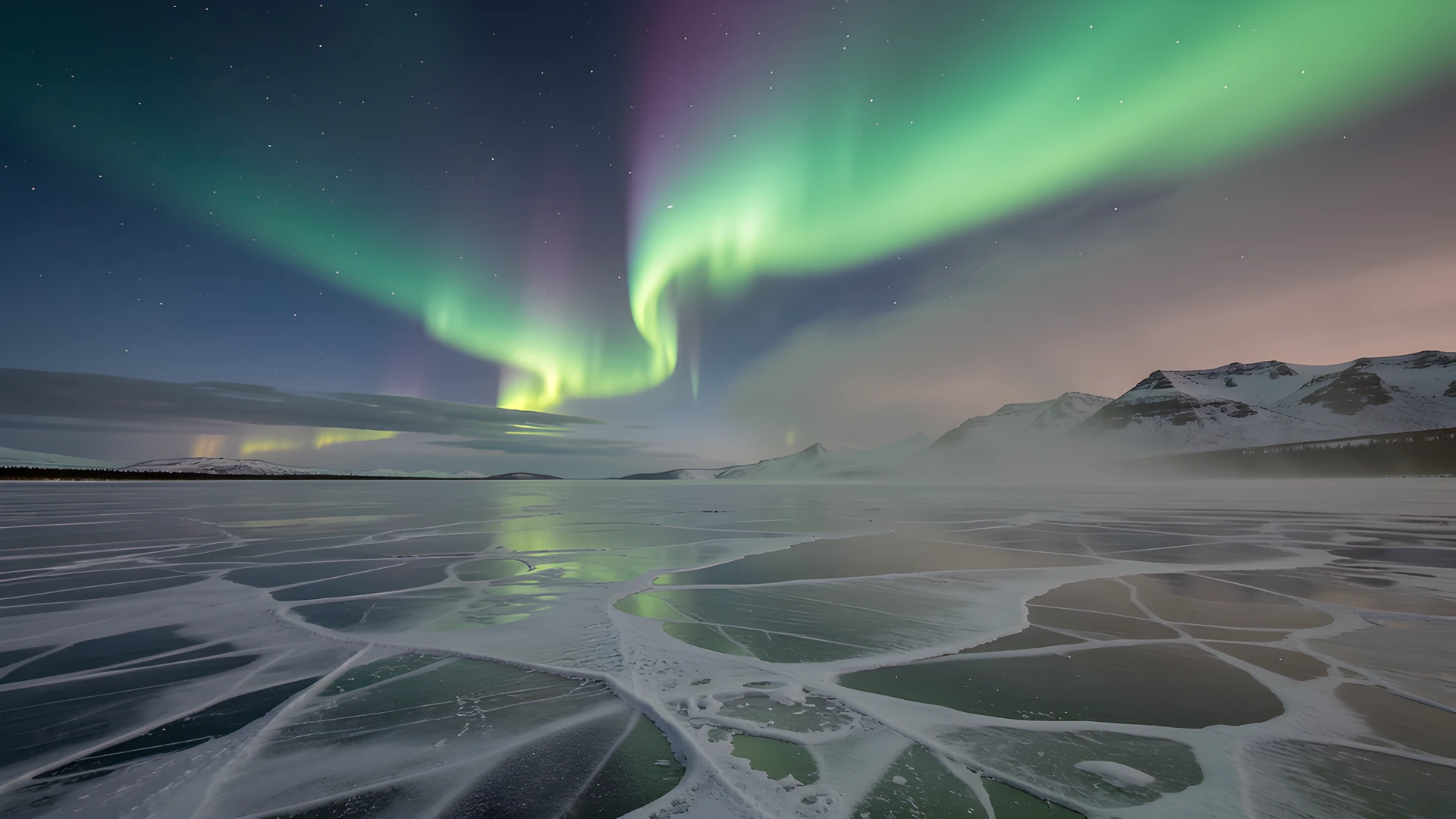 Frozen Aurora Sky