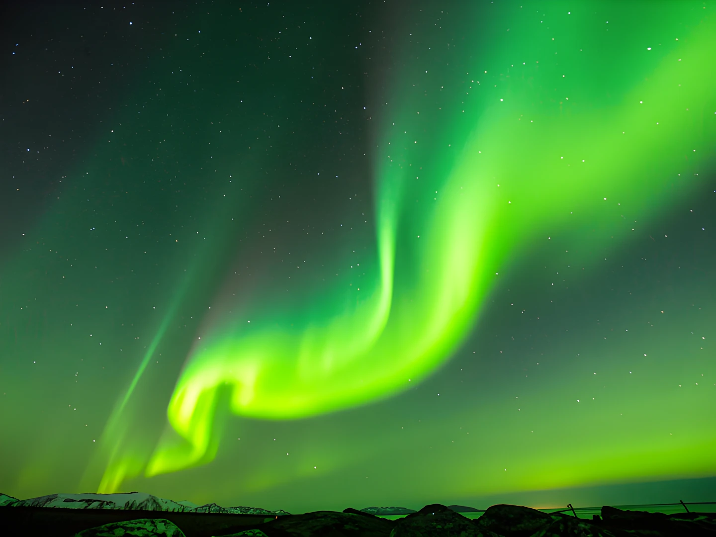 Aurora Green Sky