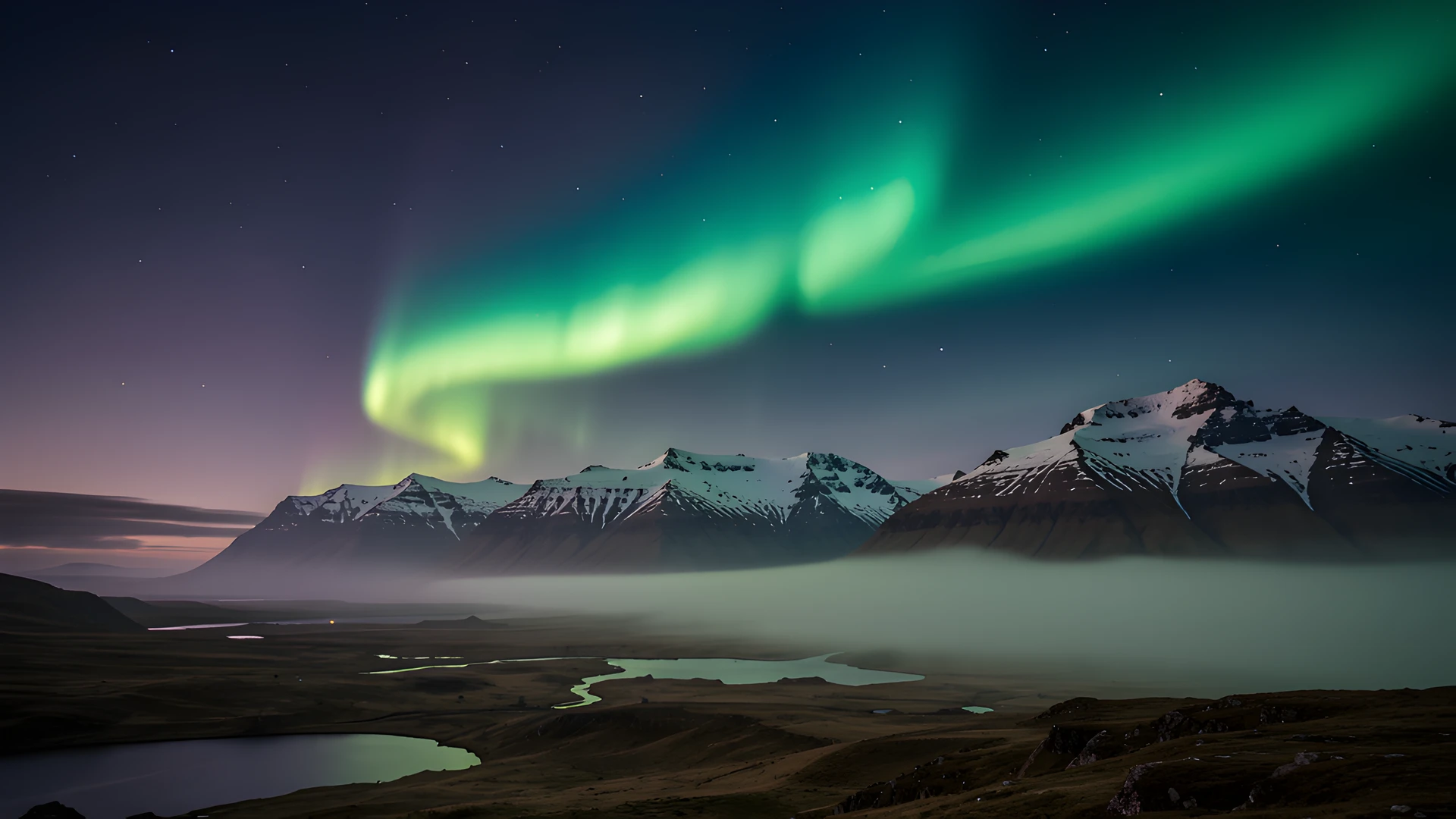Icelandic Misty Peaks