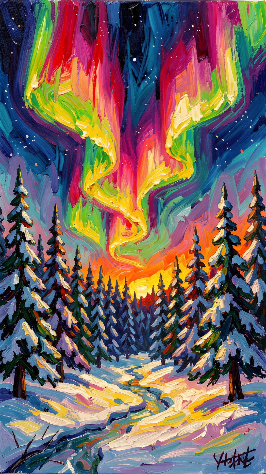 Aurora Brushstrokes