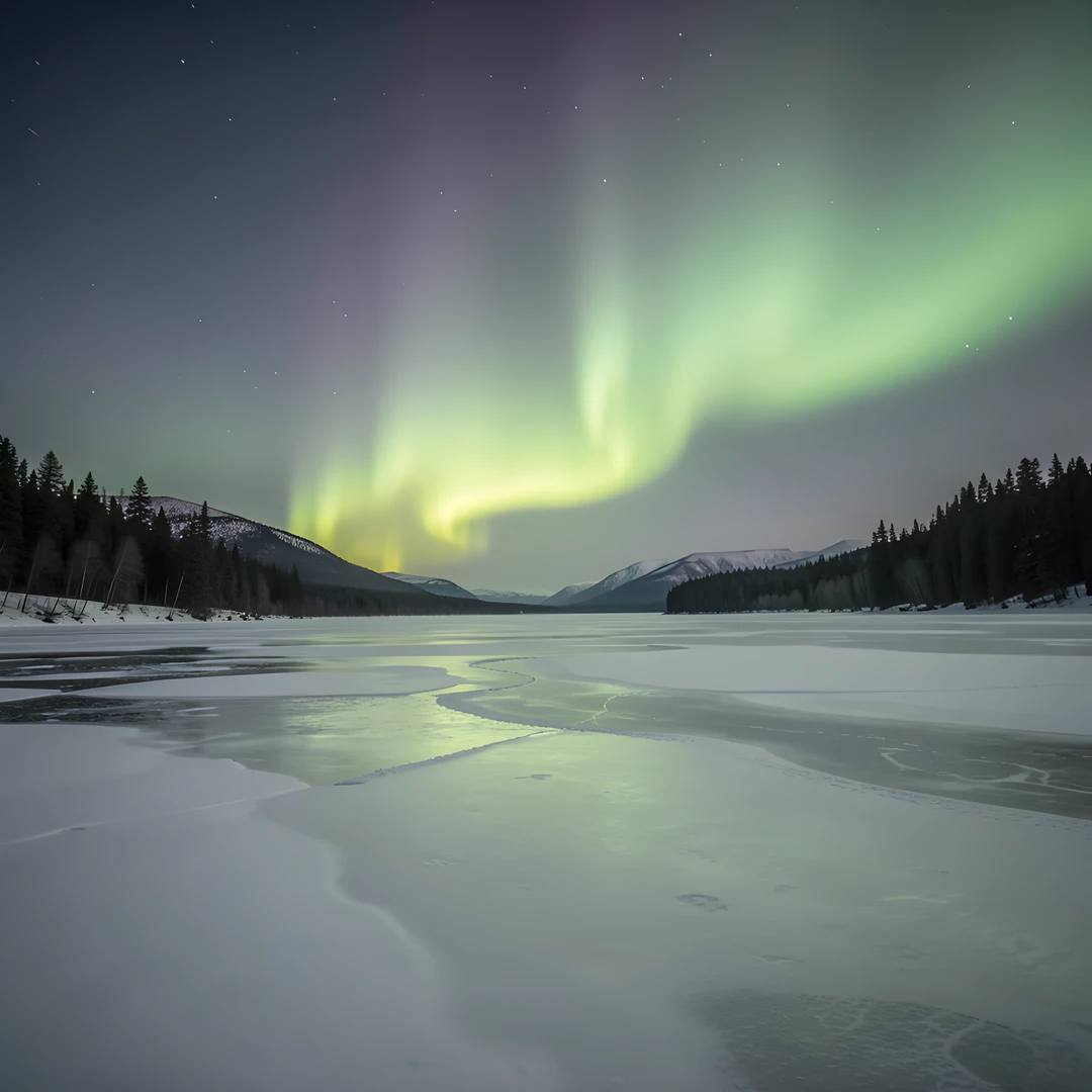 Frozen Lake Scene