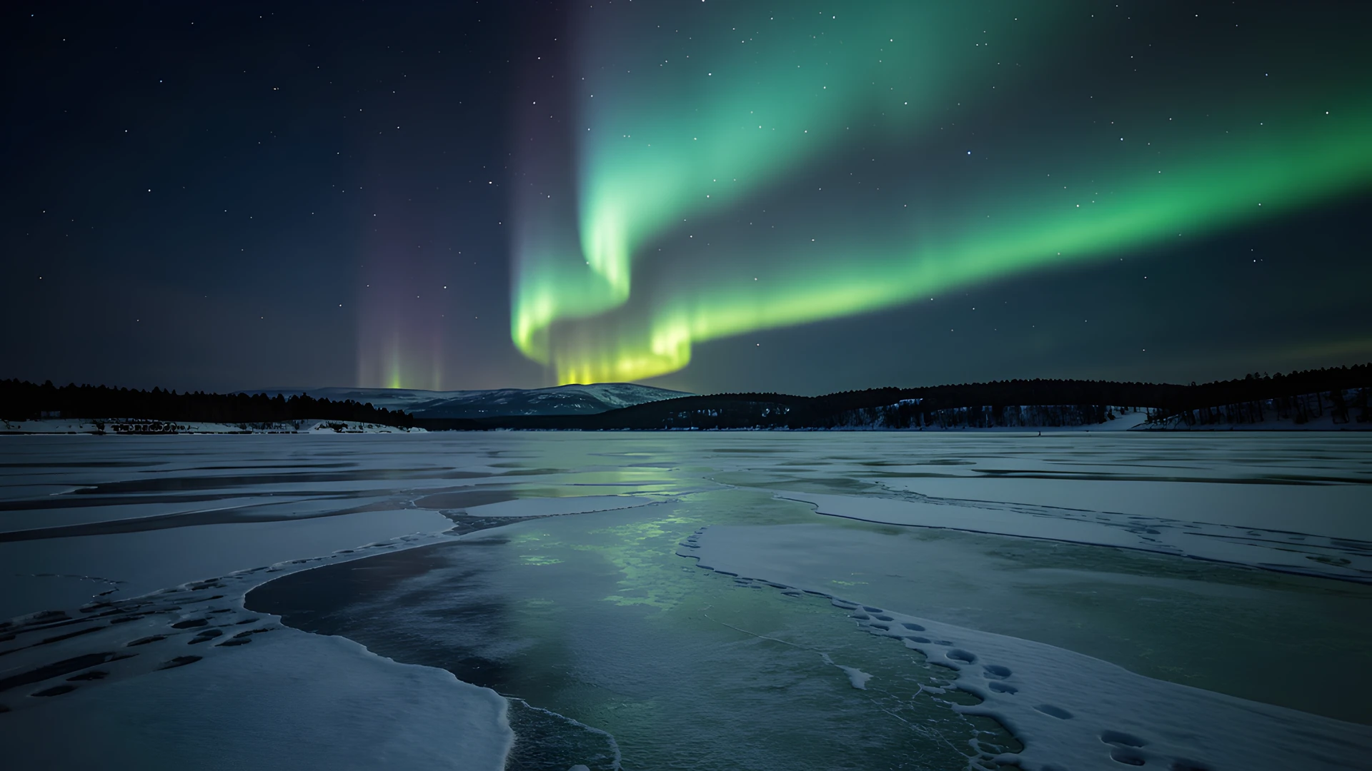 Frozen Northern Lights
