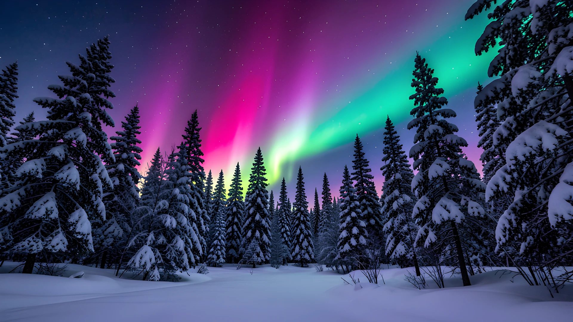 Aurora Forest Glow