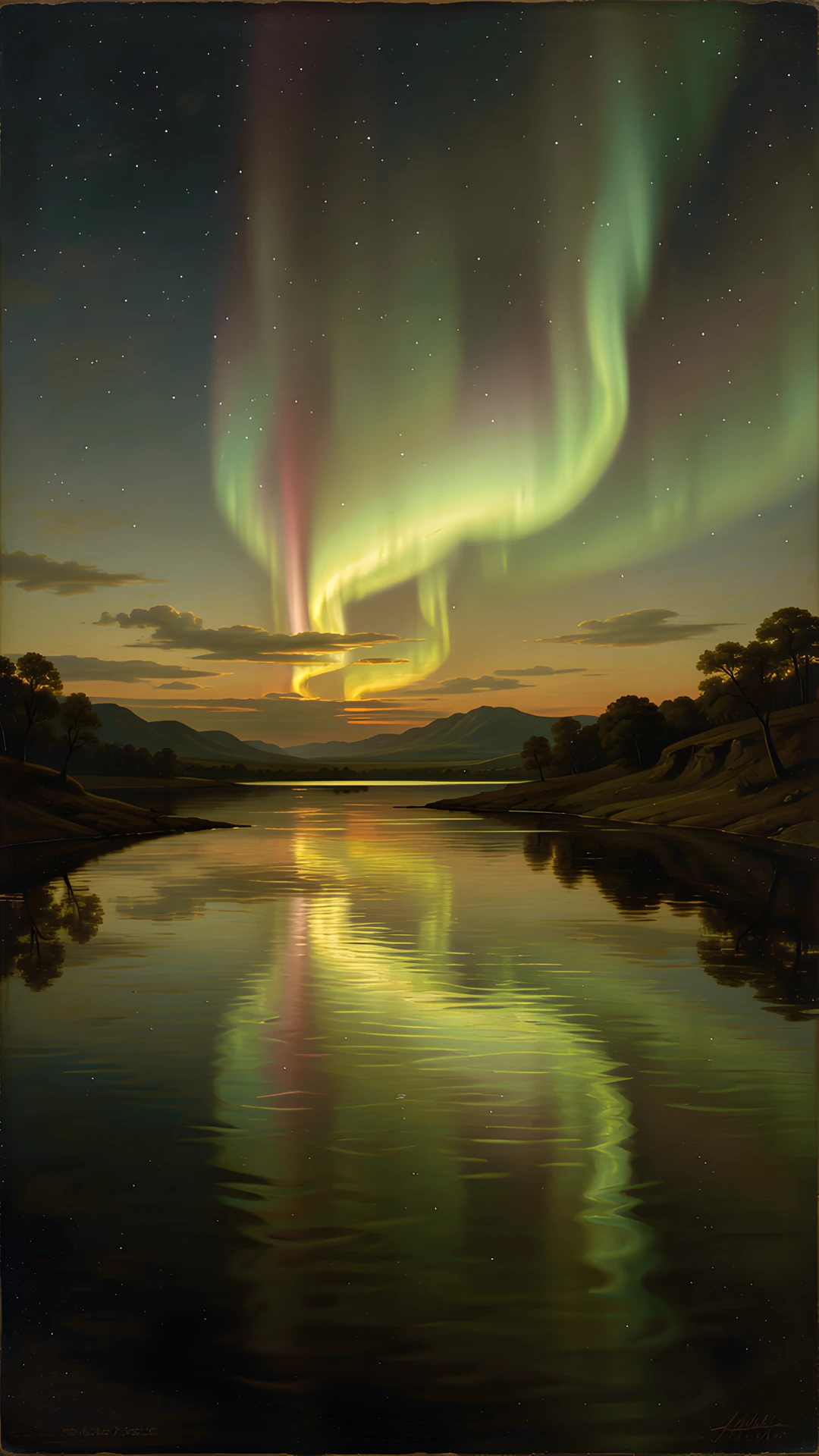 Aurora Water Scene