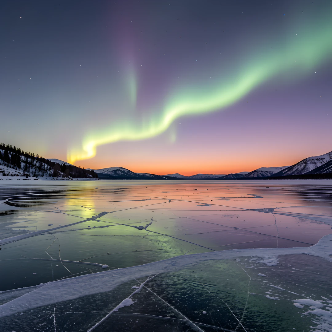 Frozen Aurora Dawn