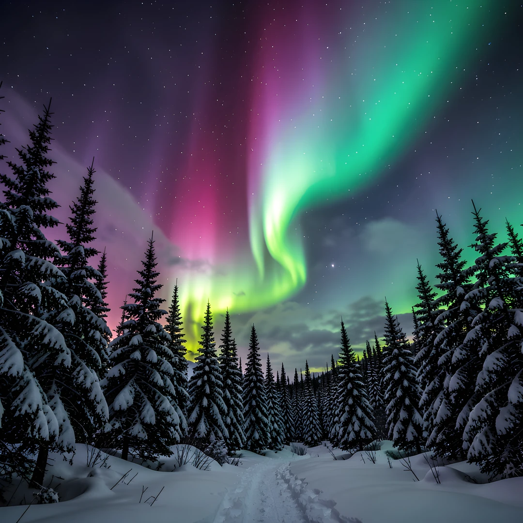 Snowy Mountain Landscape