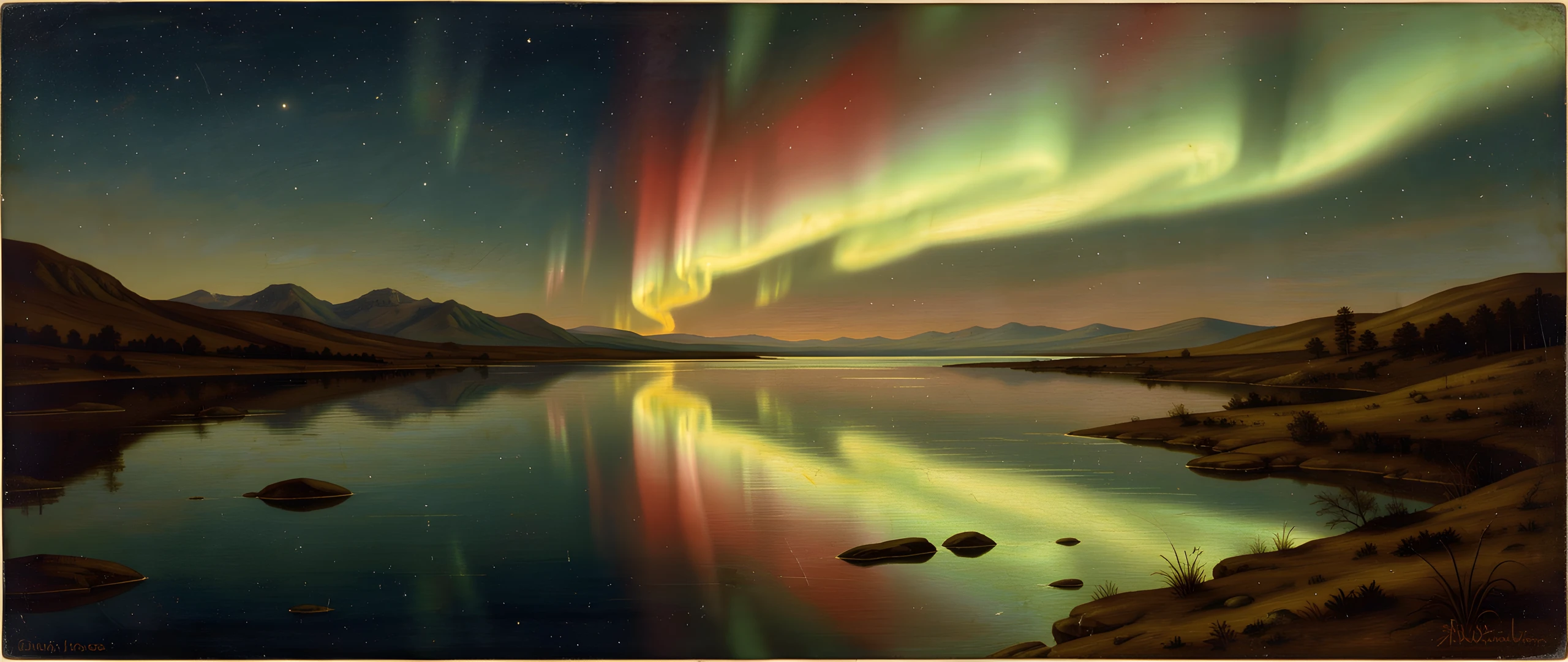 Aurora Water Scene