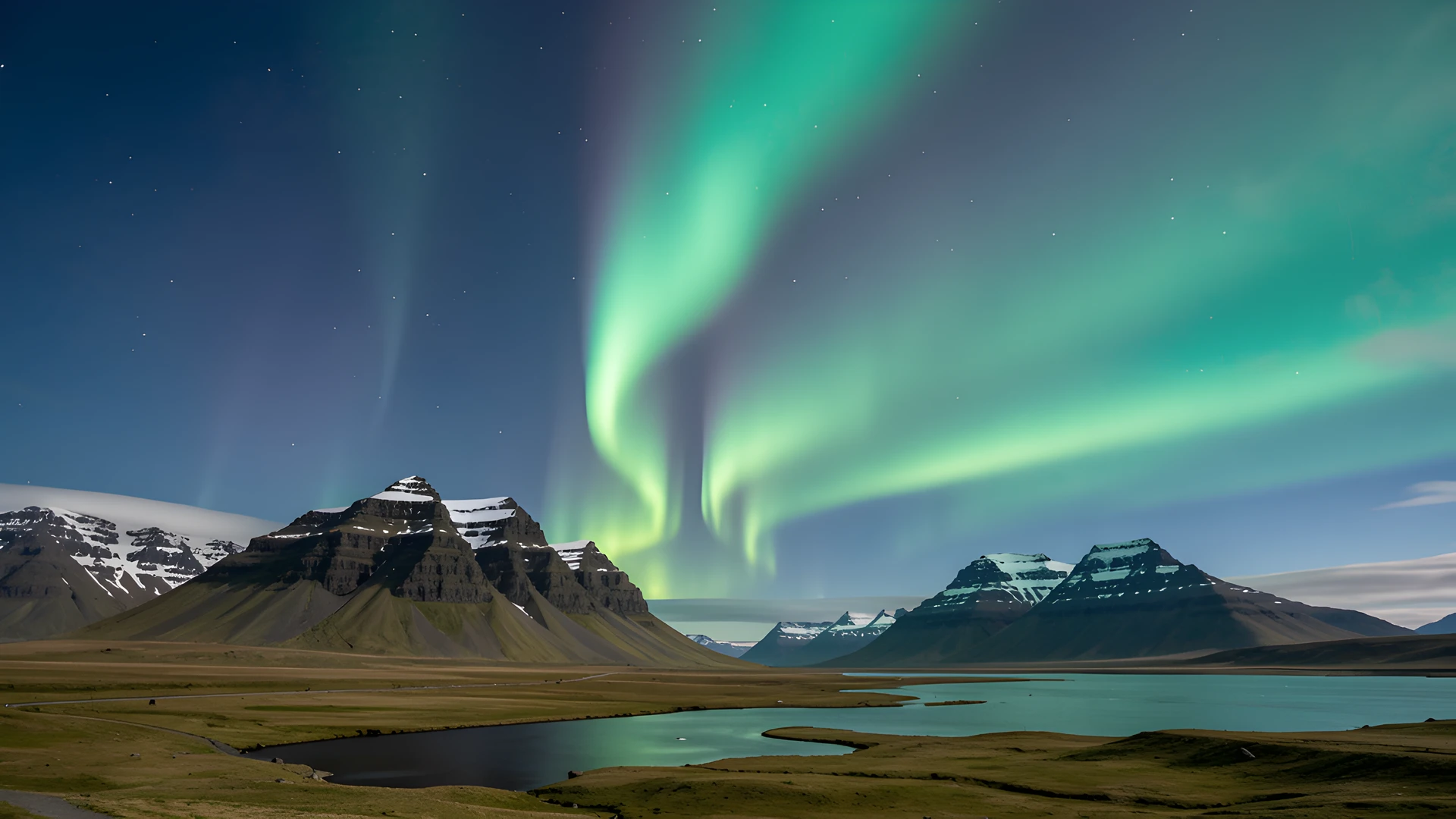 込み Aurora Landscape