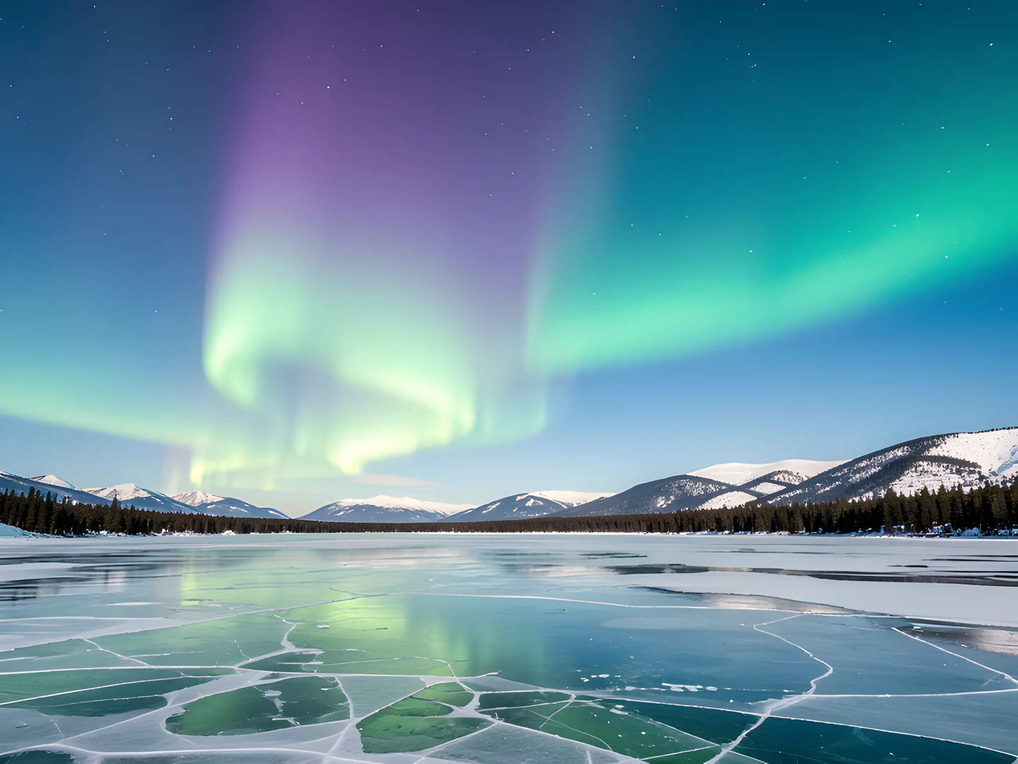 Frozen Northern Lights