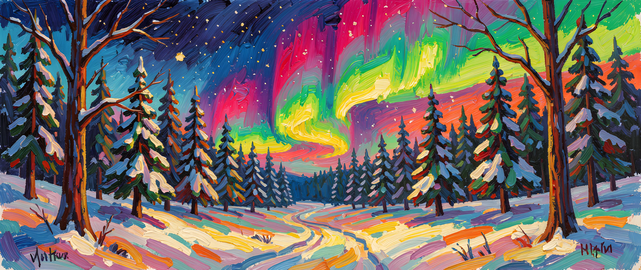Aurora Brushstrokes