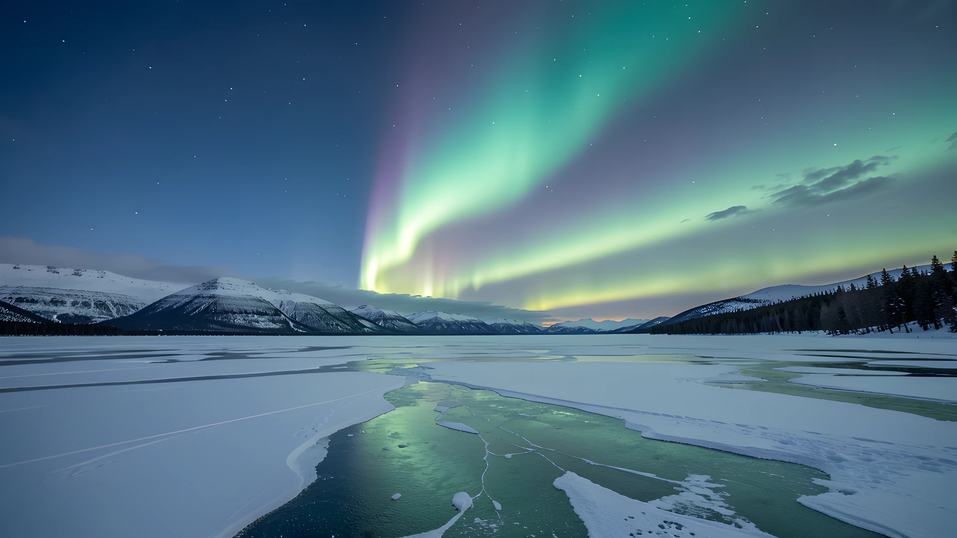 Frozen Northern Lights