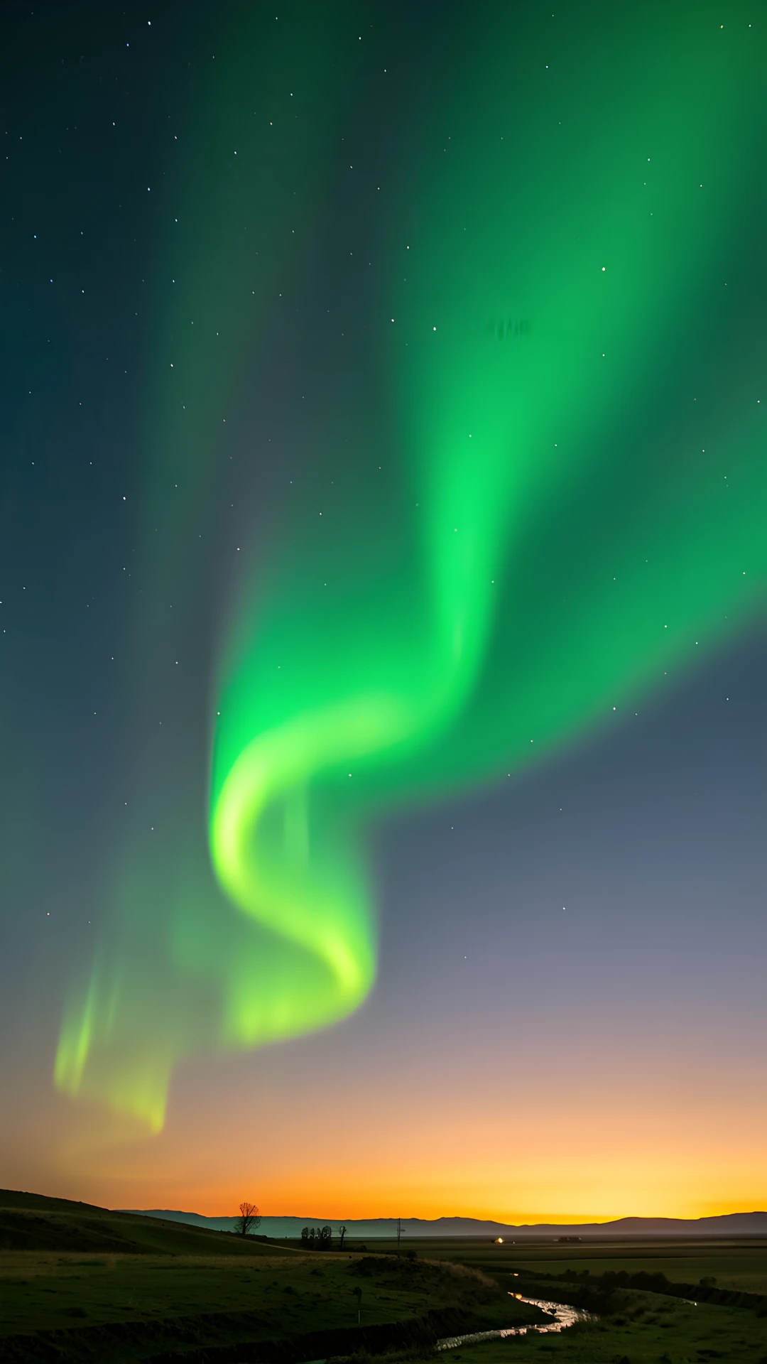 Aurora Green Sky
