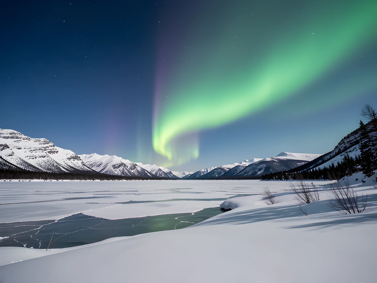 Frozen Aurora Sky