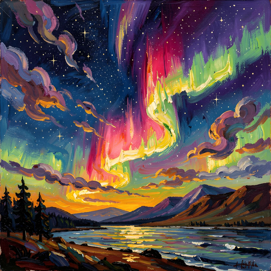 Aurora Brushstrokes