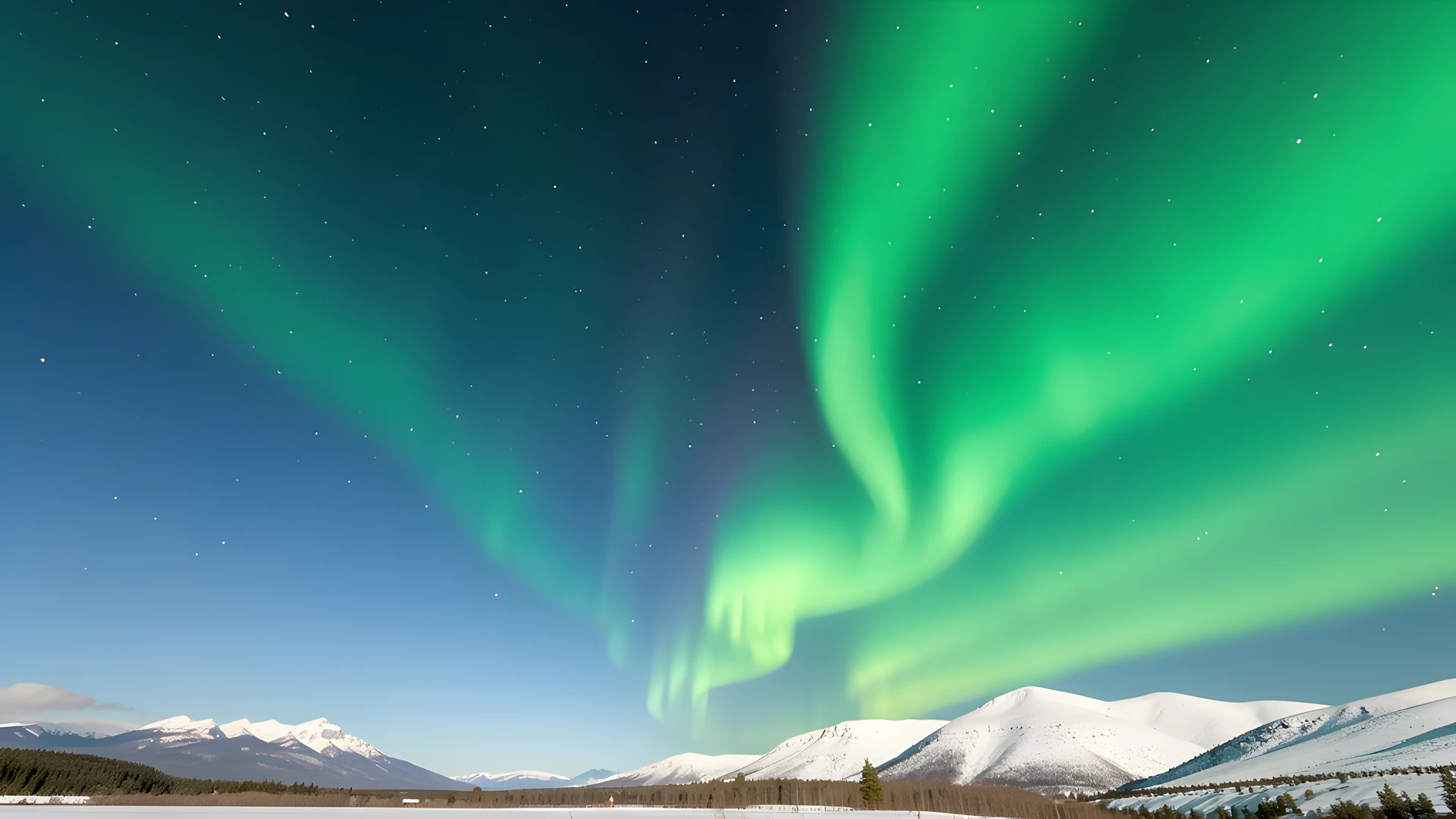 Aurora Green Sky