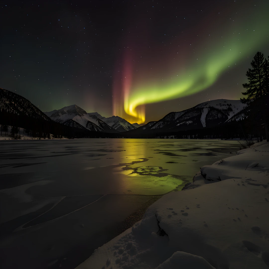 Frozen Golden Lake