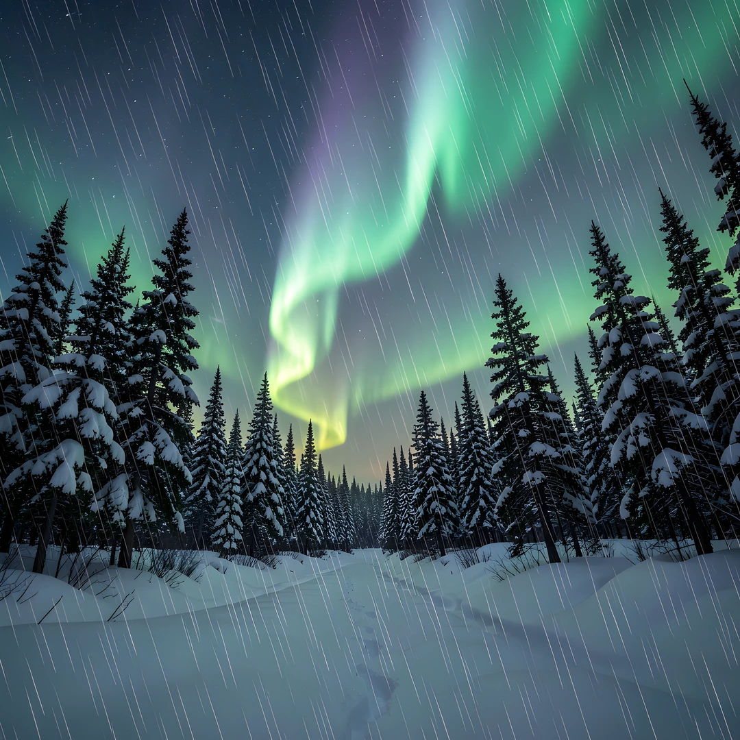 Aurora Winter Scene