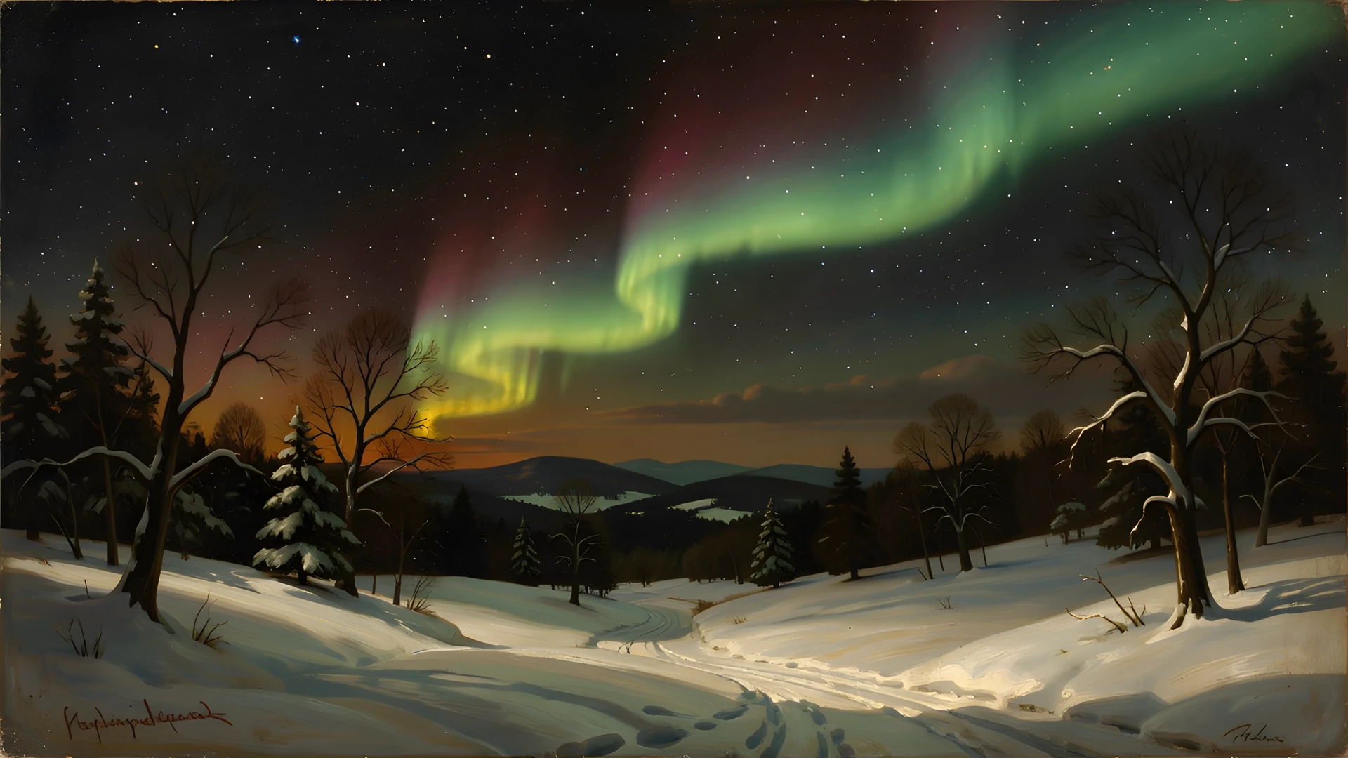 Frosty Mountain Night