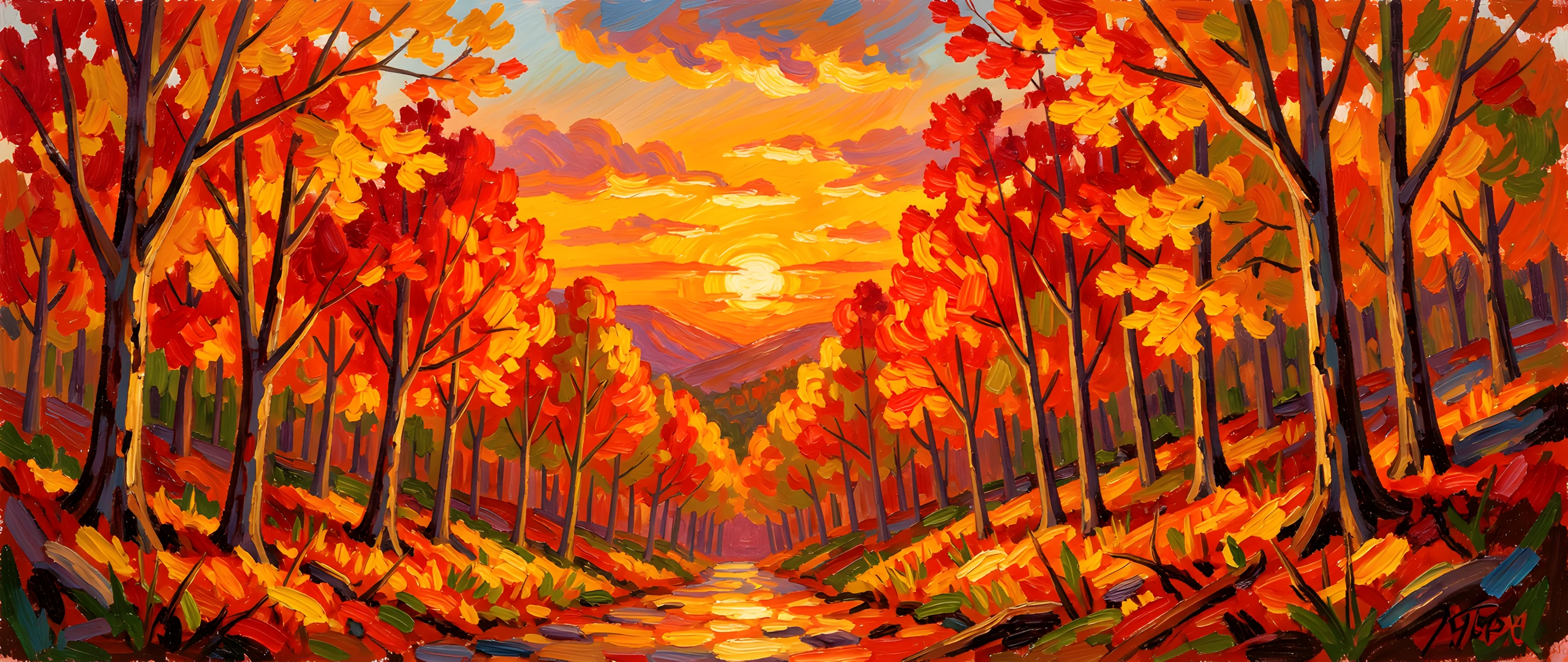 Autumn Brushstrokes